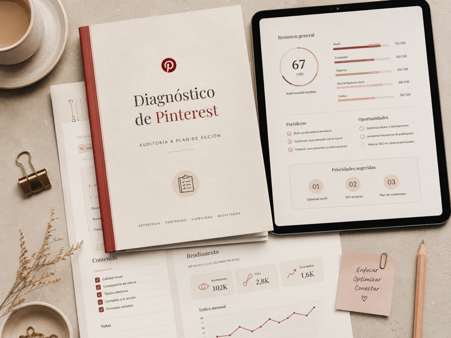 Mockup del recurso Diagnóstico de Pinterest